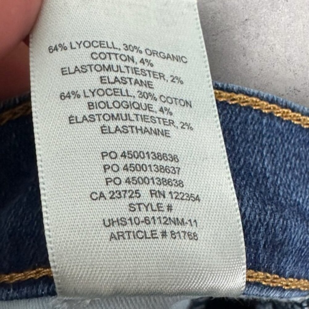 Aritzia Denim Forum The Lola High Rise Skinny Jeans Size 27 Lyocell Stretch Blue - Picture 12 of 15